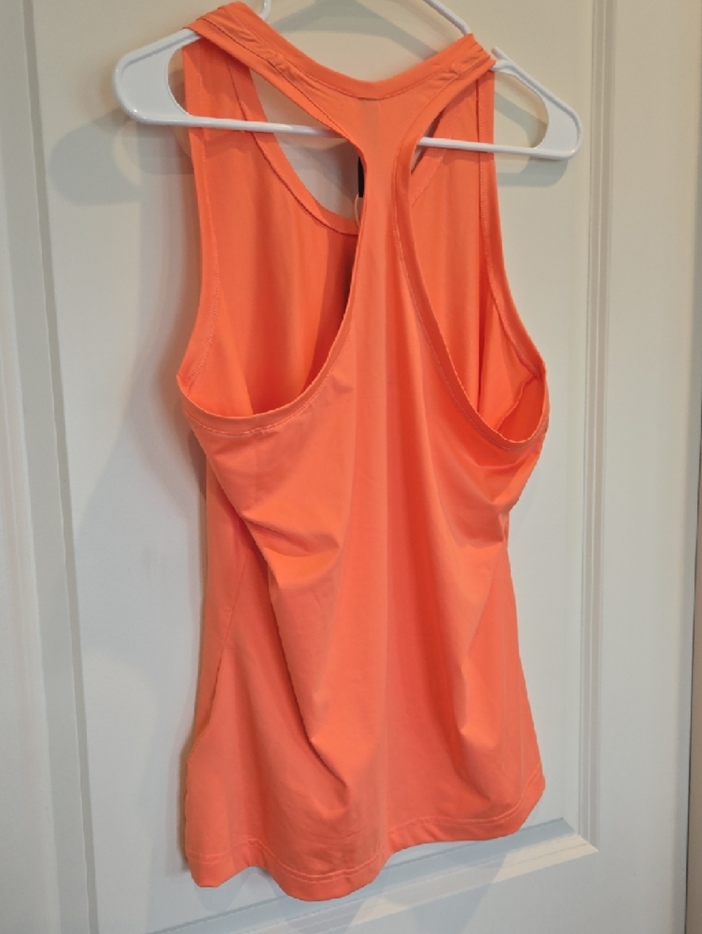 adidas Women’s Neon Orange Racerback Tank - Picture 4 of 5